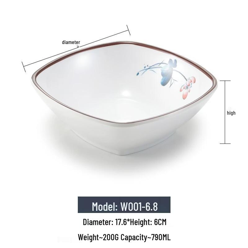 Bo Zhen Jiang Chu Melamine Noodle and Soup Bowl