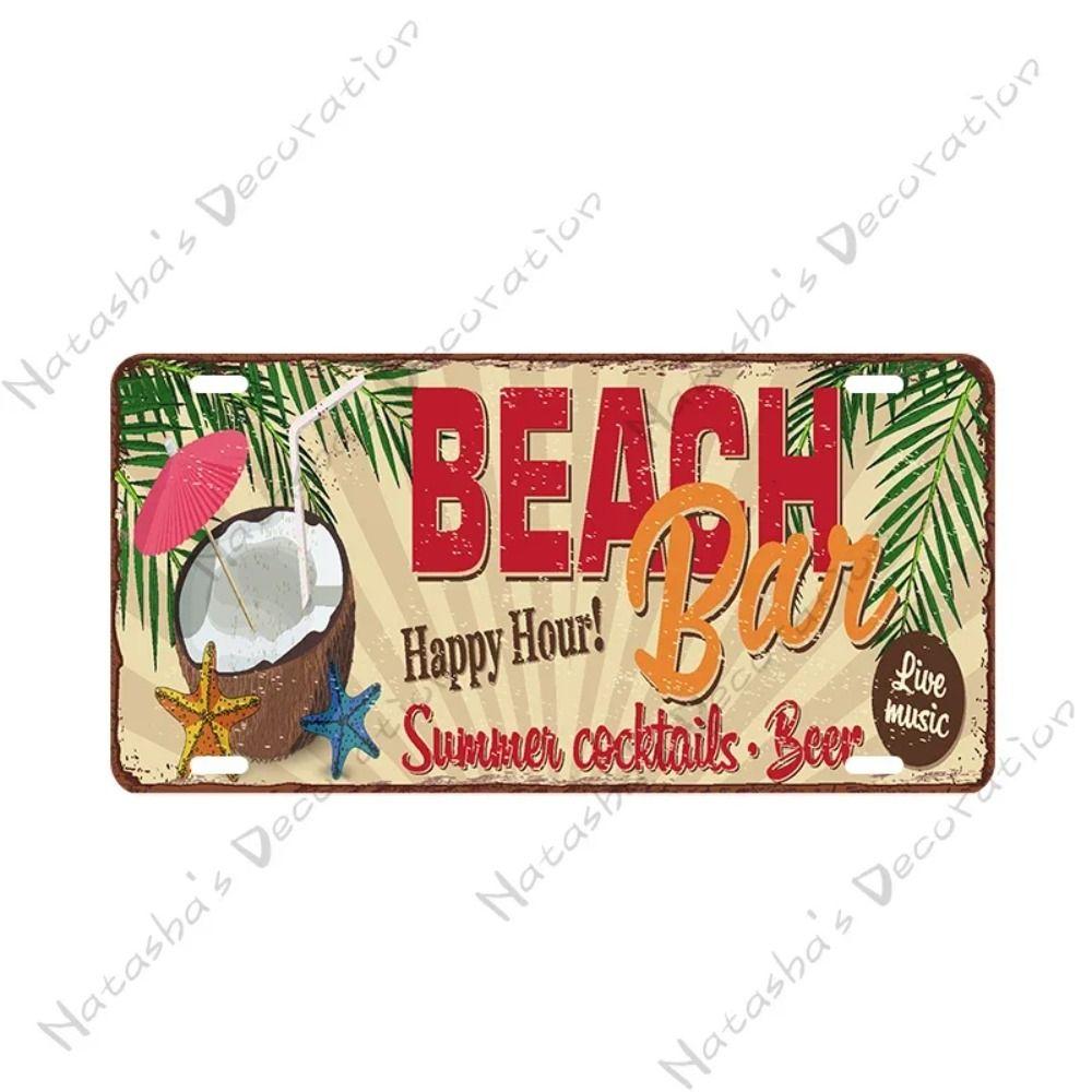 Garage Bar Metal Wall Sign, Auto Interior Decor Plaque 15x30cm