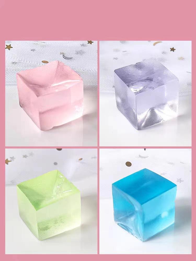 10 Pcs Mini Release Stress Transparent Small Ice Block Pinch Music Children Simulation  Relaxing Mood Squeezing Toy Birthday Gif