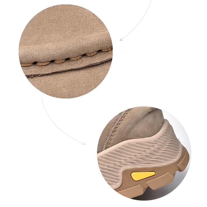 Men's Leather First Layer Cowhide Casual Shoes Business Shoes Outdoor Leisure Hiking Shoes