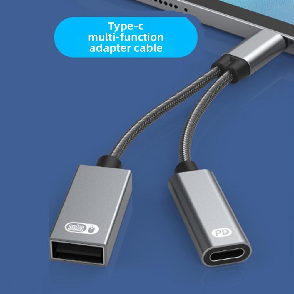 Converter 2 in 1 Type-C To USB OTG Adapter  Computer/Phone/Tablet