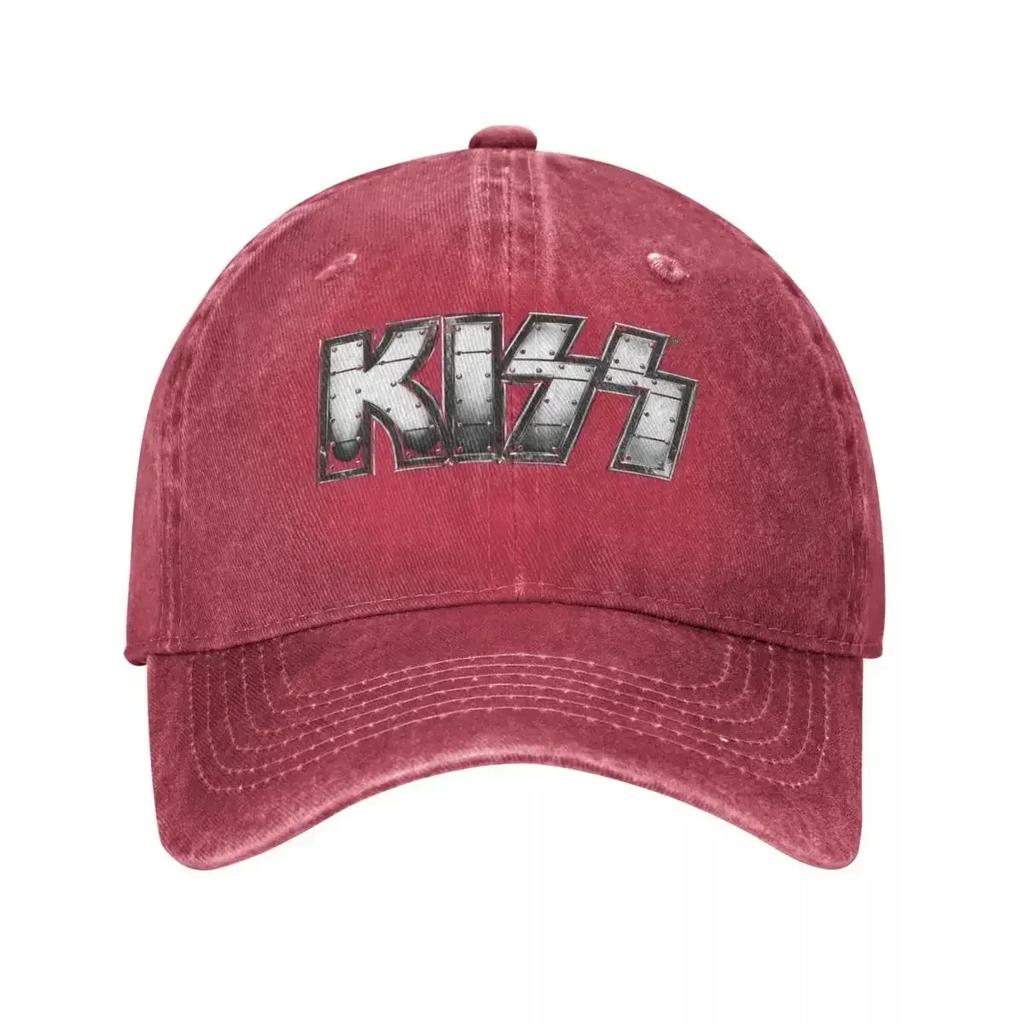 Kiss Heavy Metal Herren Damen Baseballkappe Rock Marke Used Denim Hüte Kappe Vintage Outdoor Alle Jahreszeiten Snapback Kappe