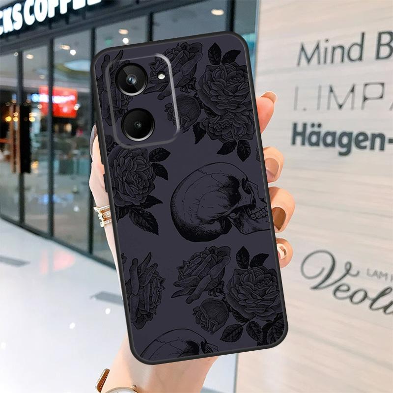 Skull Gothic Creepy Pastel Goth Case For Realme 14 13 10 11 12 Pro Plus GT7 Pro GT6 C55 C51 C53 C35 C33 C61 C65 C67 C71 C75