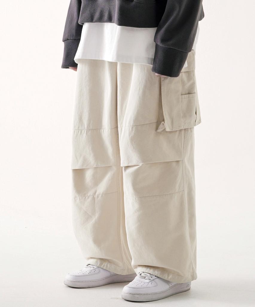 EZKATON Staff Cargo Pants Cream Kmlp6726