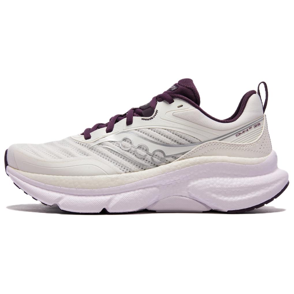 Saucony Omni St 23 Мягкие Удобные Нескользящие Дышащие Беговые Кроссовки Женские Кроссовки Белый Серебристый S101552-1006 35.5