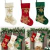 Snowflake Christmas Stockings Gift Bag Lovely Christmas Hanging Socks For Christmas Tree Fireplaces Door Decoration
