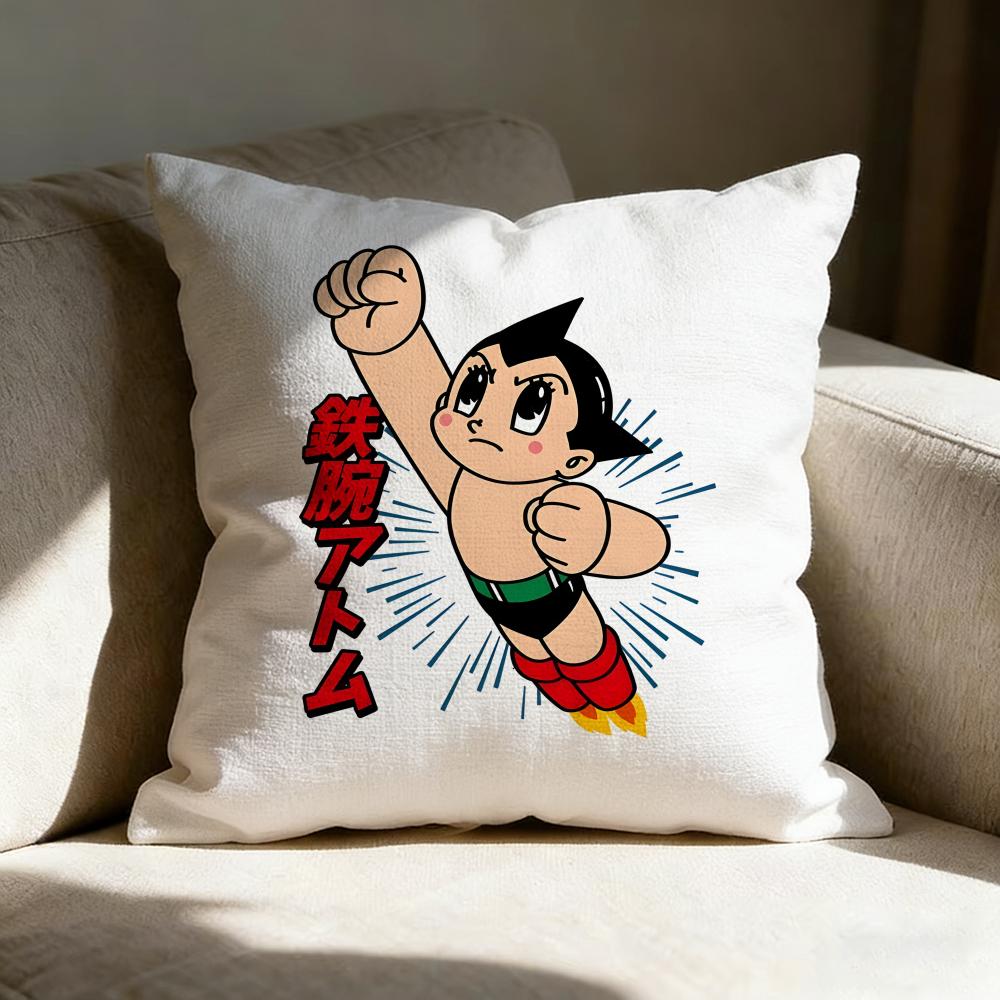 Aastro Boy Animation Pillow Case Linen Pillow Covers Cover For Couch Living Room Bench Patio Floor Linen Home Decor