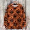 Ladies' Fashionable Casual Long Sleeved Christmas Printed Round Neck Knitted Yarn