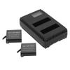 Camera Battery Charger Dual Slot LCD Display Safe USB Battery Charging Station for Hero 4