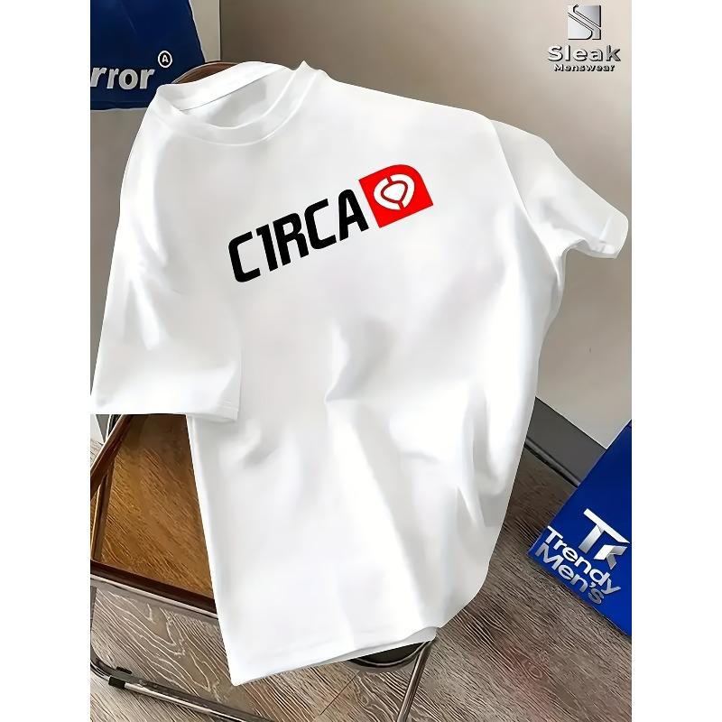 European Size 2026 Casual Print Logo New Men S Fashion Short Sleeve Top T-Shirt S
