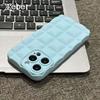 3D Chequer Plaid TPU Phone Case For iPhone 17 16 15 14 13 Pro Max Air Matte Fashion Shockproof Soft Silicone Phone Back Cover