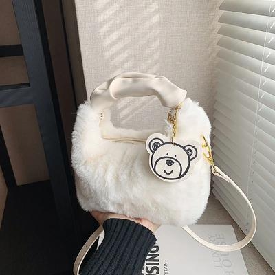 Bolsas transversais de veludo monocromáticas para mulheres Bolsas macias com zíper Compartimento interno Tipo sela Alta qualidade Moda