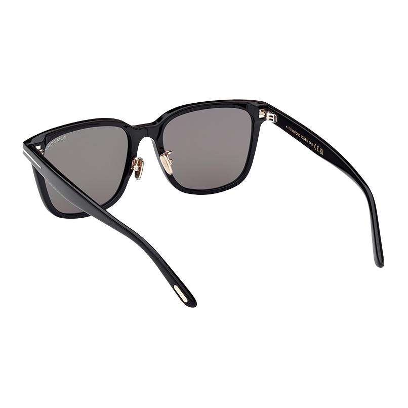 TF Logo Decorated Square Sunglasses Unisex sunglasses Black FT1136K-5601B