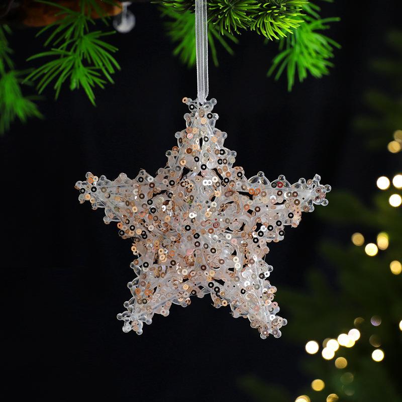 Kranz Schneeflocke Glockenklang Anhänger Weihnachtsdekorationen Weihnachtsbaum Hängender Schmuck