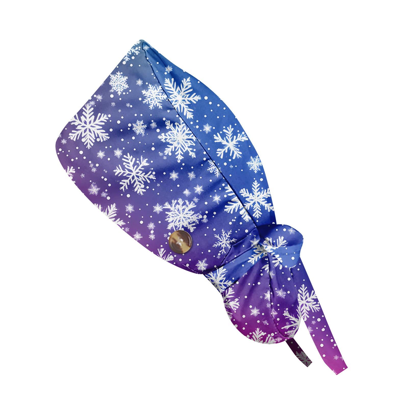 

Модная рождественская рабочая кепка с принтом, повседневная женская кепка с хвостиком, кепка с повязкой, кепка Baotou One Size синий