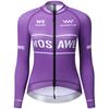 WOSAWE Women's Spring Summer Autumn Double Head Zipper Breathable Slim Night Running Bicycle Sports Cycling Long Sleeve Jerseys