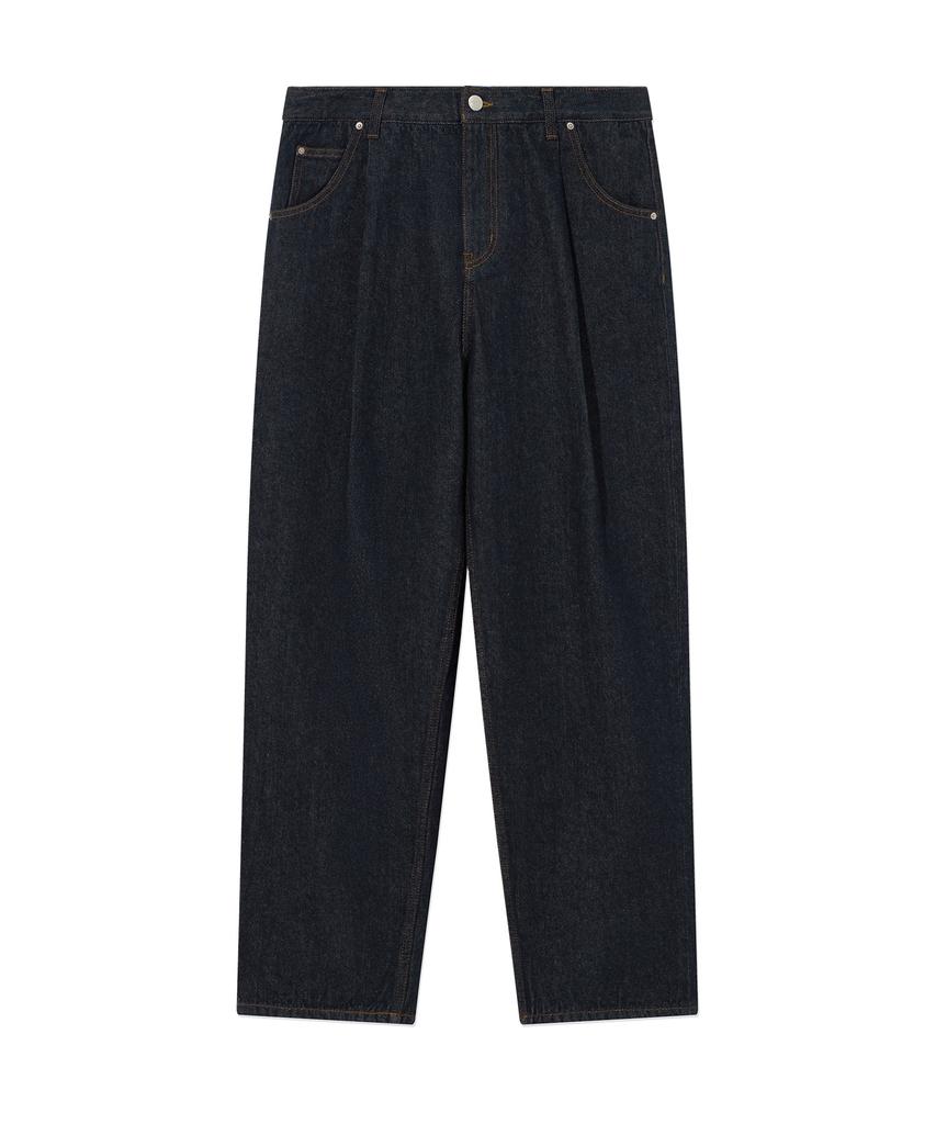 COVERNAT Semi-Wide Washed Denim Pants Indigo