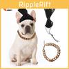 Stylish Pet Gold Chain Necklace With Funky Dog Dreadlock Wig Perfect For Halloween And Christmas Celebrations