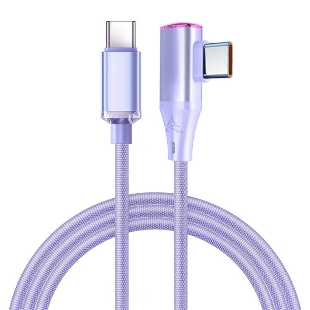 6A 120W USB C To Type C Cable 90 Degree Elbow Phone Super Fast Charging USB To TypeC Data Cord For Samsung Huawei Oneplus