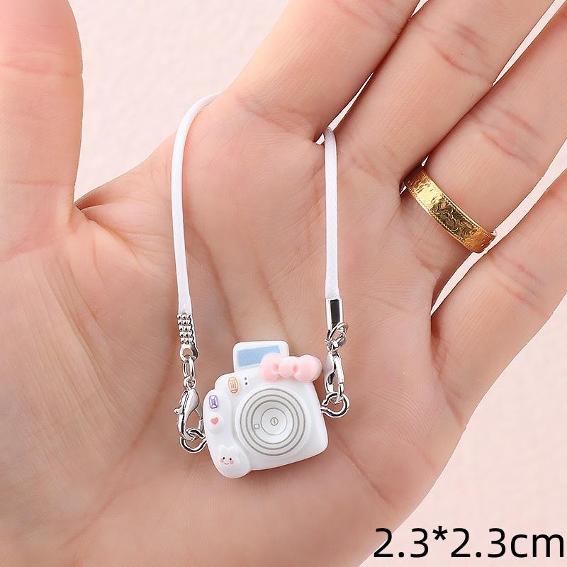 1/6pcs Mini DIY Camera Dress Up Plush Toy for Labubu 17cm Doll Accessories Dollhouse Hanging Neck Accessories Dollhouse Pendant