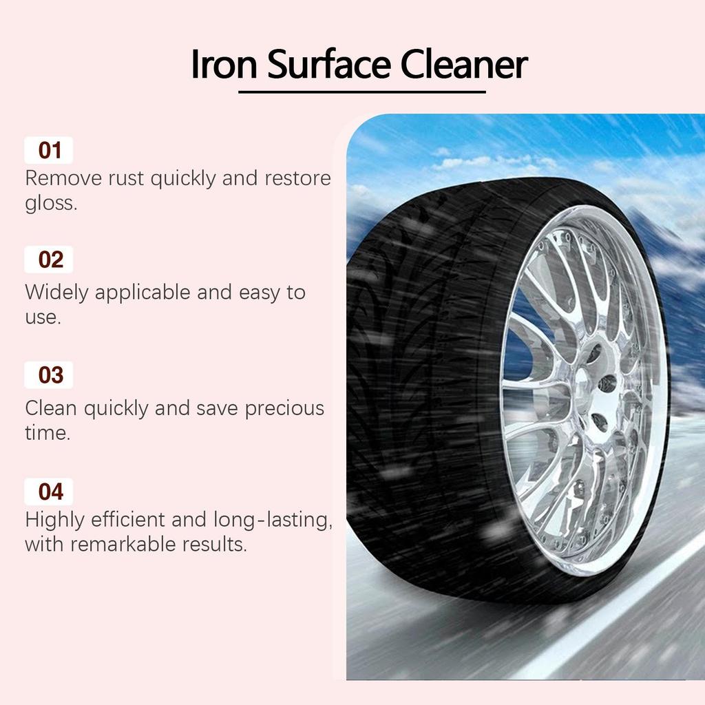 120ml Car Wheel Rust Remover Cleaner Car Tire Steel Rim Cleaner Stain Remover & Rust Maintainer