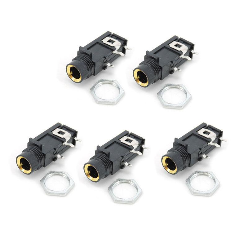 6.35mm 3pin Power Socket PCB Panel Female Mount Audio Jack Speaker Connector Cable Adapter 1/4 Inch 6.5 Mono Plug Microphone