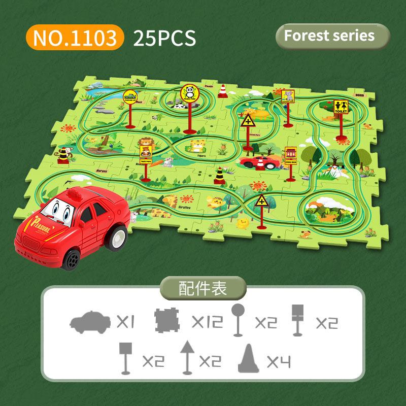 Logic Board Game for Kids  Jigsaw Puzzle Toys Race Car Track Toys Slot Rail Toys for Kids Monetssori Educational Toys