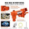 Fuel Transfer Pump, 12V DC 16 GPM 1/4 HP, Gasoline Extractor Pump with Automatic Nozzle, Discharge Hose & Suction Pipe for Gasoline, Diesel, Kerosene,