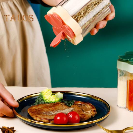 Seasoning Jar Transparent Dustproof Food Grade Practical Salt Pepper Sugar Seasoning Bottle Spice Jar Cooking Gadgets