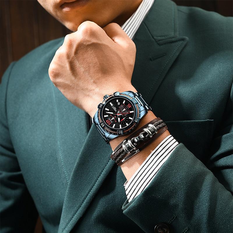Watch Direct Sales, Fashionable Six-Pin New Quartz Men'S Watch, Multi-Functional Sports Watch