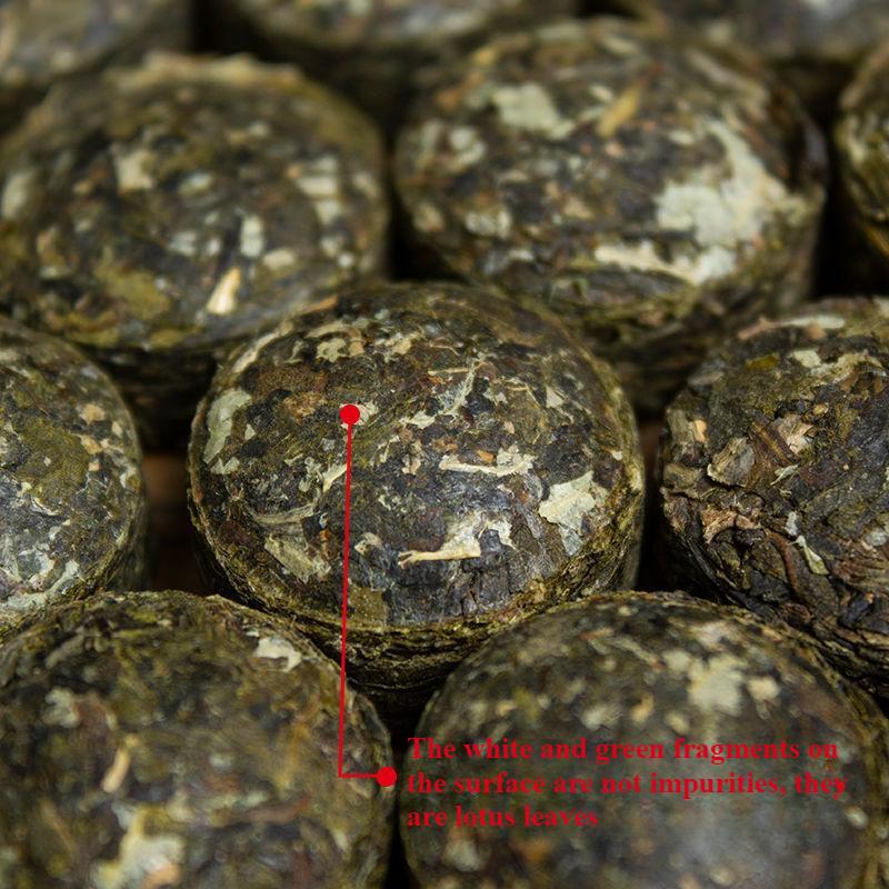 Pu Erh Tuocha cu aromă de frunză de lotus Mini Fitness Shen Puer Ceai Pu'er 500g RAW