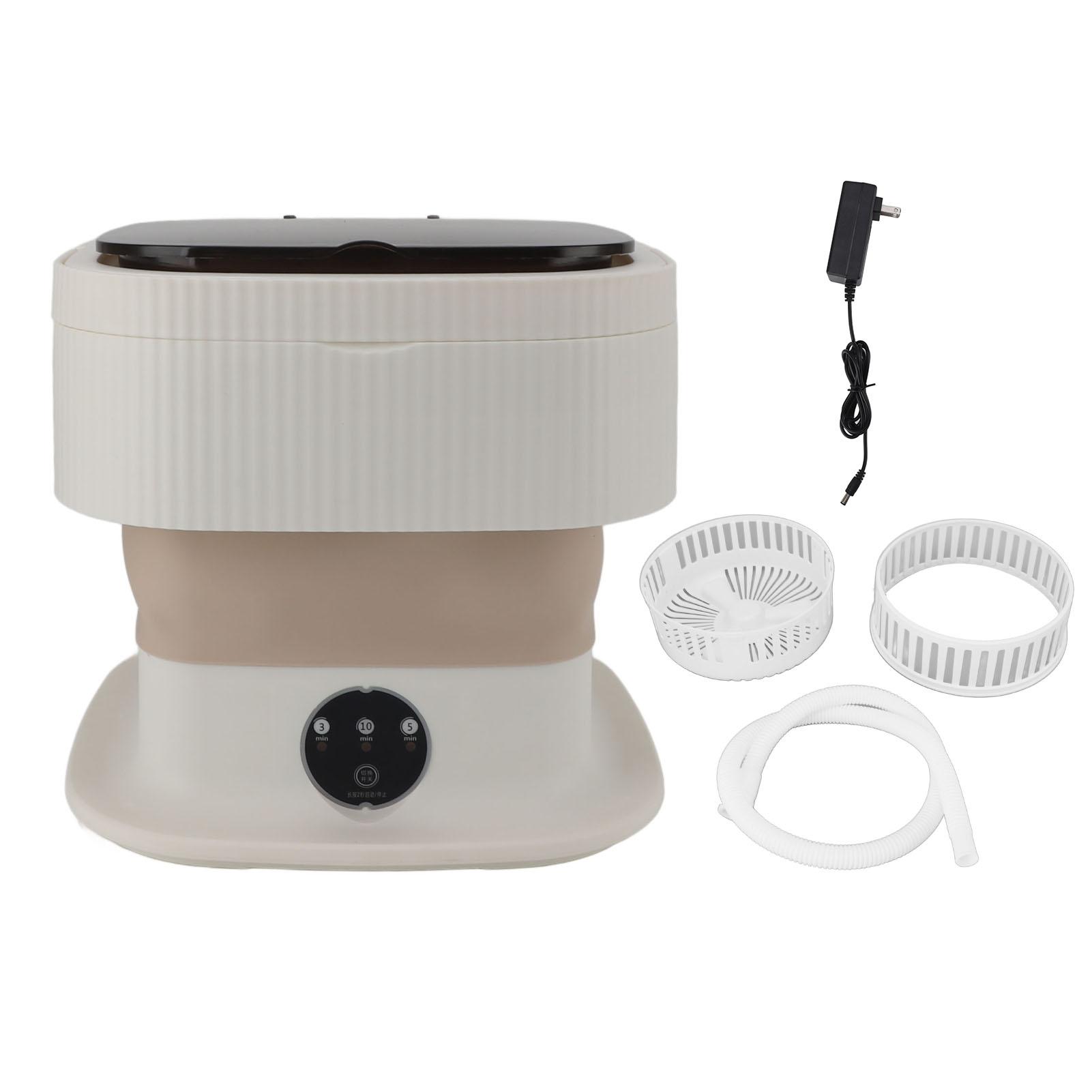 

Мини складная стиральная машина 60 Вт 10 л емкость IPX4 водонепроницаемая портативная стиральная машина для общежития путешествия хаки