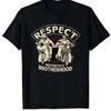 Top PickCool Men's Motorcycle T-Shirt Respect Motorcycle Brotherhood Vintage Summer Casual Outdoor Sports Short Sleeve