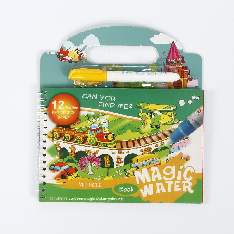 

Волшебная книга для рисования водой для малышей, игрушки для раннего образования, многоразовая волшебная книжка-раскраска для рисования для детей, игрушки Монтессори