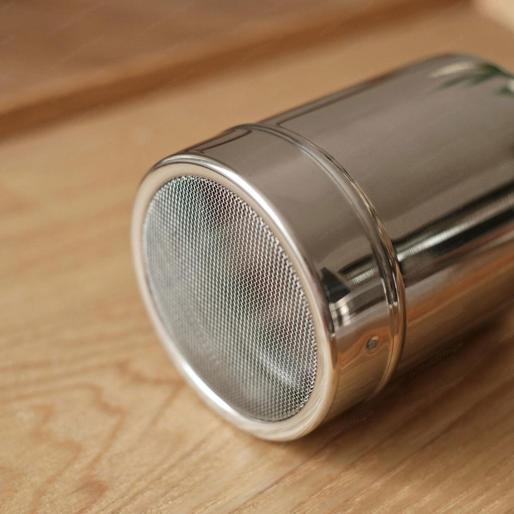Export Single 304 Stainless Steel Dusting Cylinder Powder Sieve 30 Mesh with Mesh Dense Hole Duster Dusting Can Seasoning Bottle