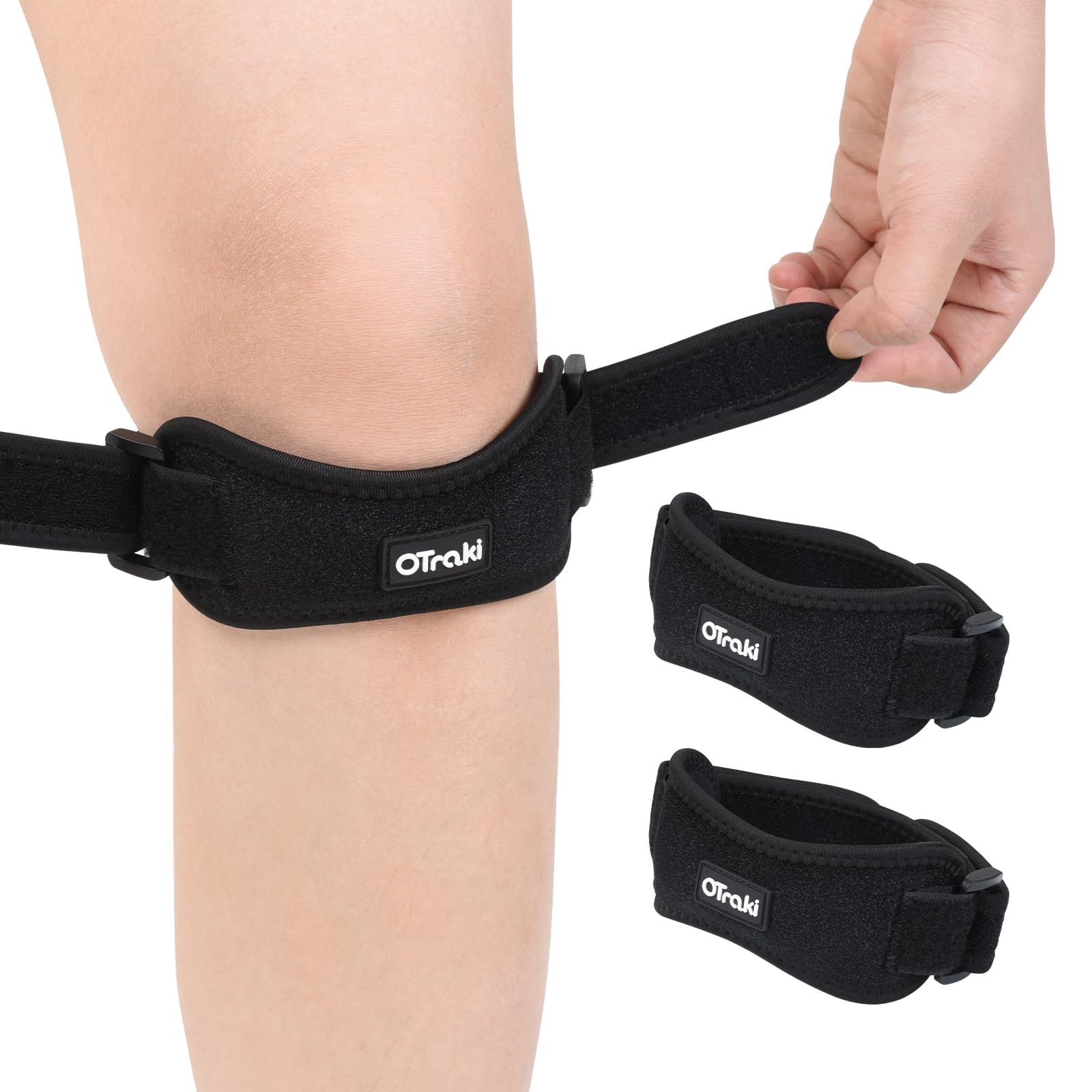 

OTraki Knee Patella Knee Knee Stabilizing Knee Support for and Everyday Activities Support, 2-Pack, Strap, Jumper, Band, Ambidextrous, Baseball,