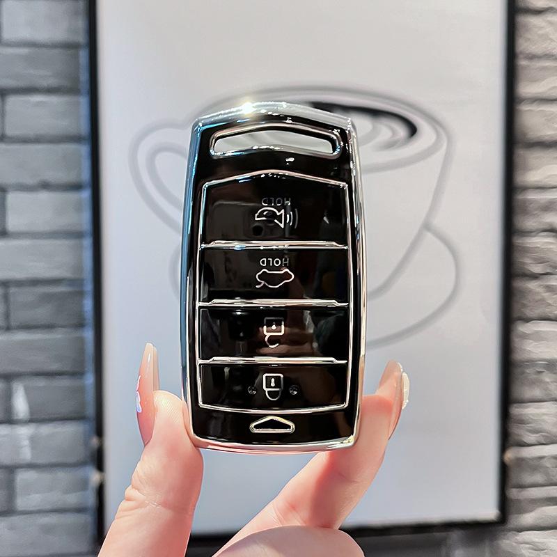 Tpu Car Remote Key Case Cover Protect Shell Fob For Hyundai  Genesis G70 G80 Eq900 G90 3 4 Bottons Accessories