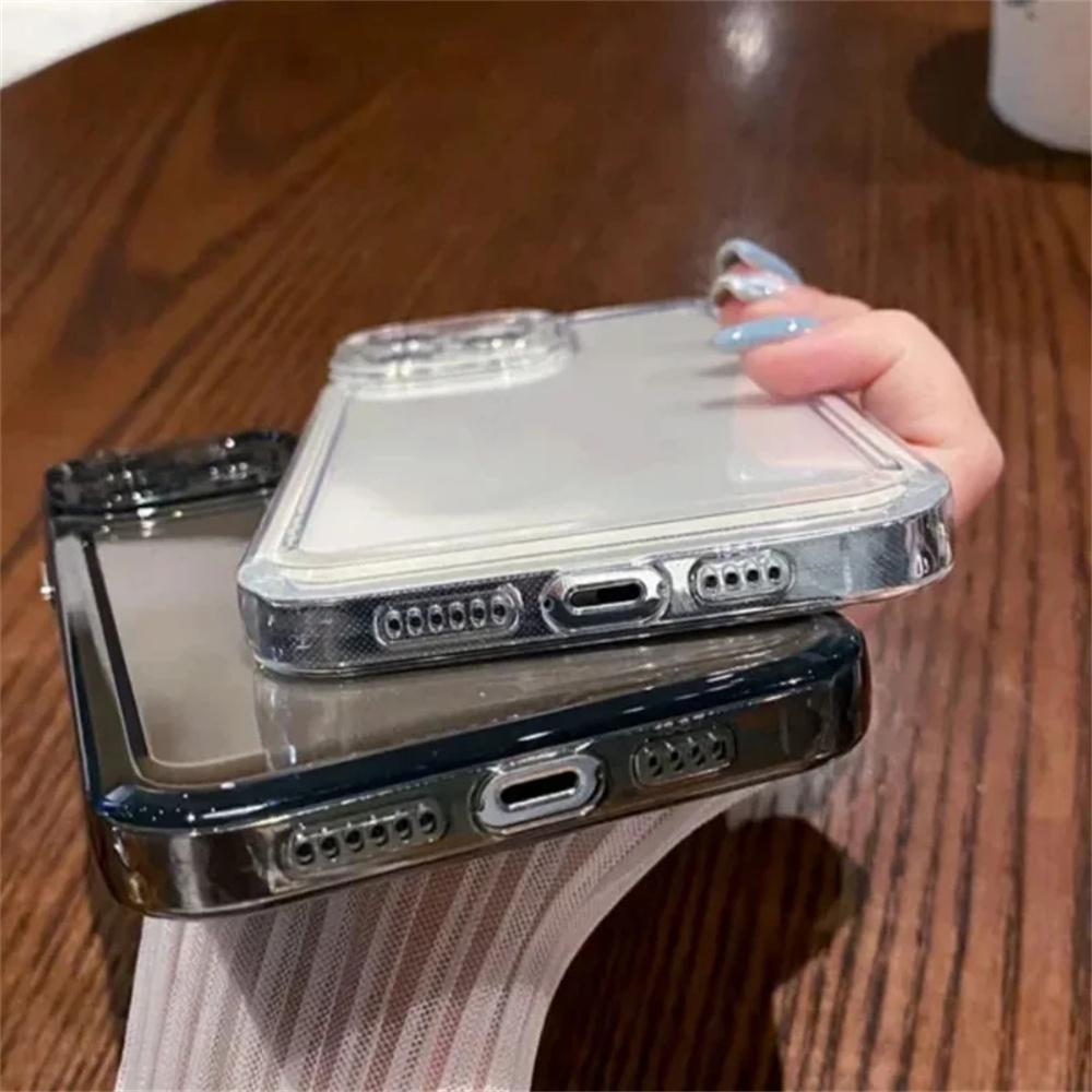 Cost Promotion Luxury Transparent Silicone Soft Case For iPhone 16 15 14   Pro Max Plus Mini Thin Clear Back Cover TPU Shell