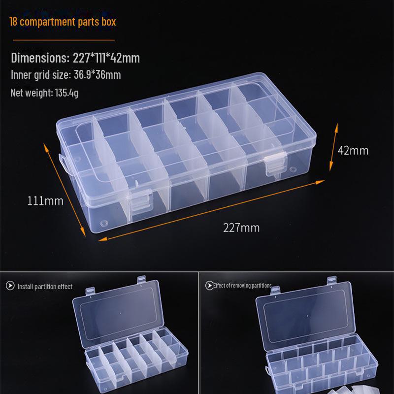 Transparent Rice Beads Storage Box for DIY Accessories and Handmade Jewelry Parts