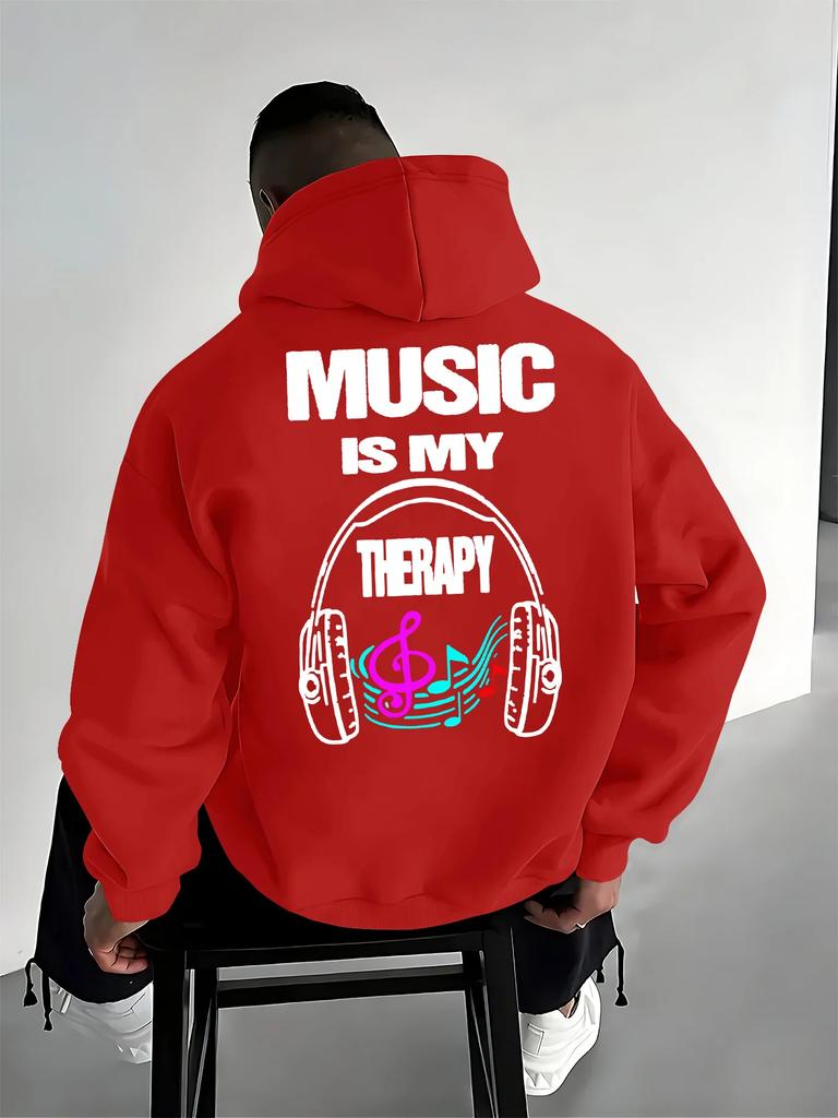 Trendy Unisex Pullover Hoodie with a Music Headphone Design Perfect for Casual Everyday Wear or As a Holiday Gift