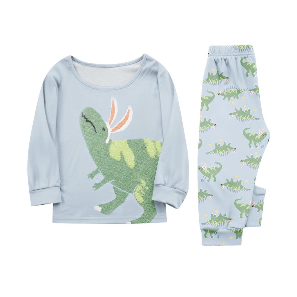 Print Cute Family Set Pajamas, Home Clothes, Family Set Long Sleeve Top Pants Set