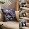 Anime E-Experiments L-Lain Pillow Case Comfort Sofa Bed Silky Elegant Invisible Zipper Custom Decorative Cushion Cover