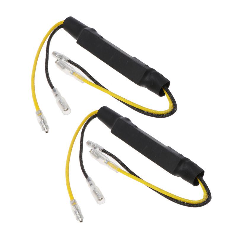 Motorcycle LED Flasher 2pcs 12V Motorbike Turn Signal Indicator Resistor Adaptor Flash Fix Error for Motorcycle Motorbike Scooter Quad Cruiser Harley Kawasaki Yamaha Suzuki