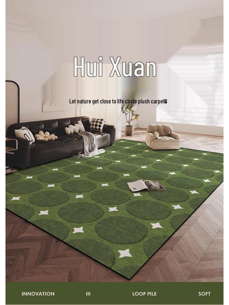 French Stain-Resistant Living Room Carpet: Large, Non-Slip, Water-Absorbent, Easy-Care Sofa Mat
