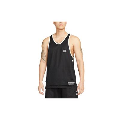 Dri-Fit Logónyomatos Színblokkos Hálós Gyorsan Száradó Ujjatlan Kosárlabda Tank Top Férfi Felsők Fekete DX0334-010