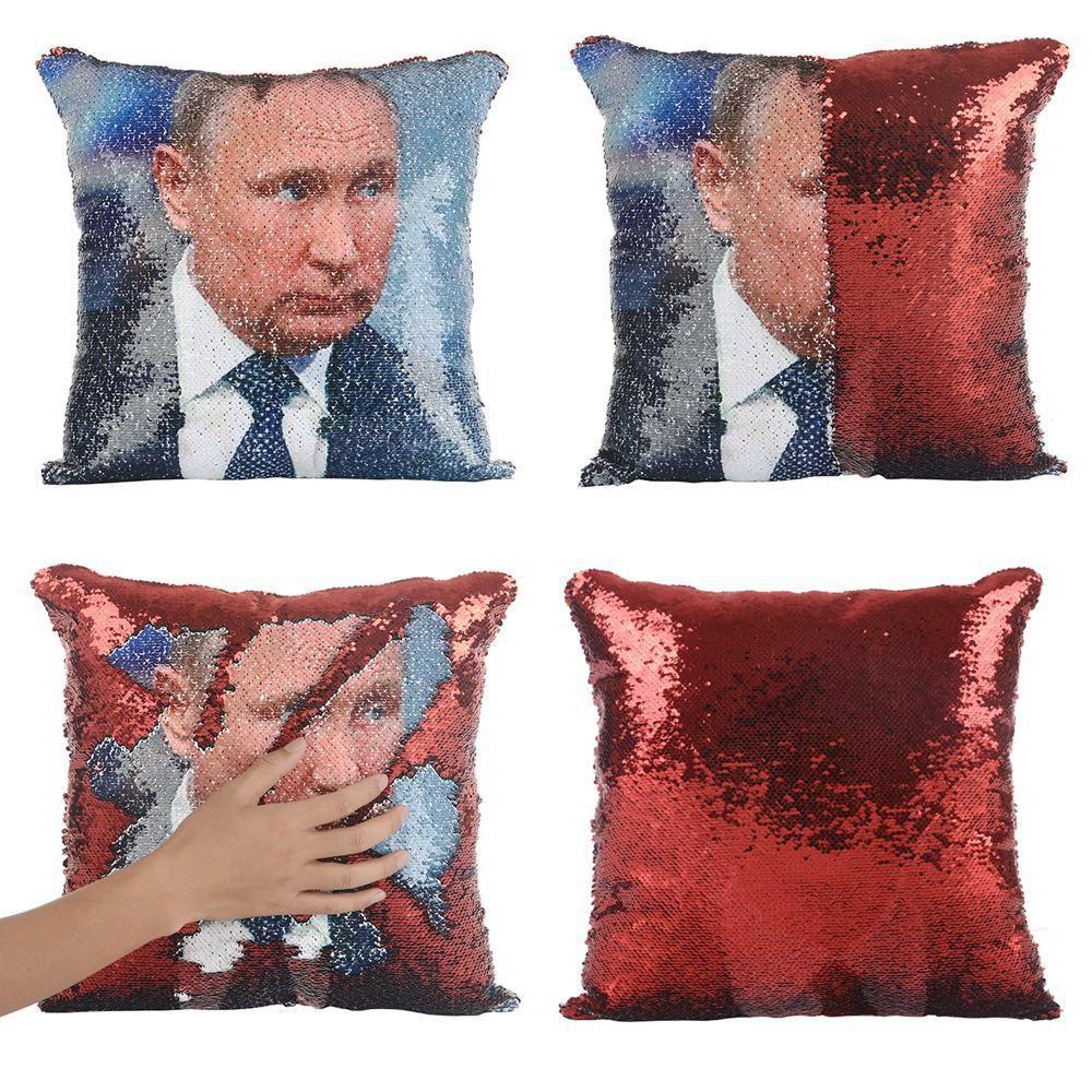 Nicolas Changing Pillow Cage Donald Trump Vladimir Putin Mermaid Cushion Cover