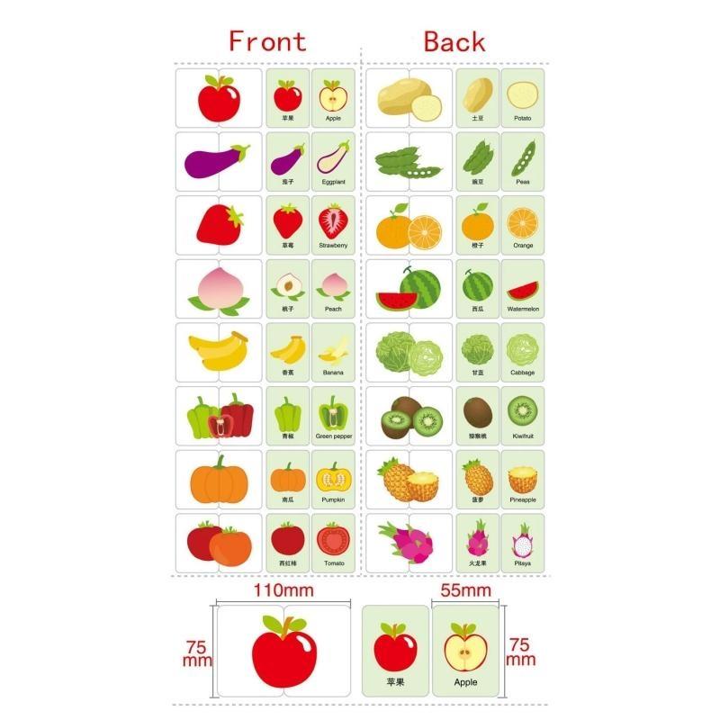 Baby Toys Infant Early Head Start Training Puzzle Cognitive Card Car Fruit Animal Life Set Pair Puzzle Baby Gift