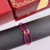 Three-Color Hand-Woven Red Rope Bracelet: Lucky Valentine's Gift for Couples.