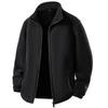 Unisex Casual Outdoor Solid Color Skirt Zippered Fleece Jacket