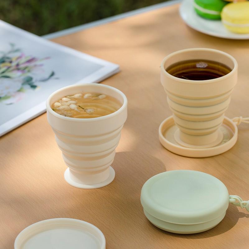 Collapsible Silicone Travel Cup: Food Grade Portable Water & Mouthwash Cup for Outdoor Camping